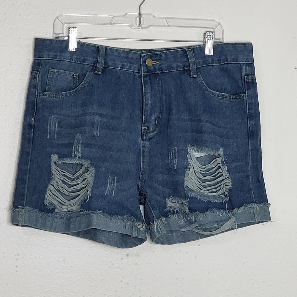 DISTRESSED Denim Shorts
